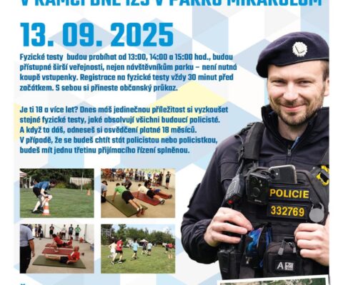 Přijďte si nezávazně vyzkoušet fyzické prověrky k Policii ČR